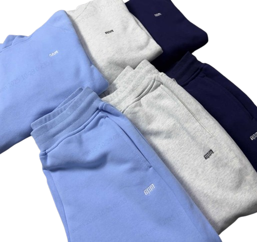 6PM LOGO embroidered letter hip hop fleece pullover hoodie long sweatpants men’s trendy sports suit jacket trendy