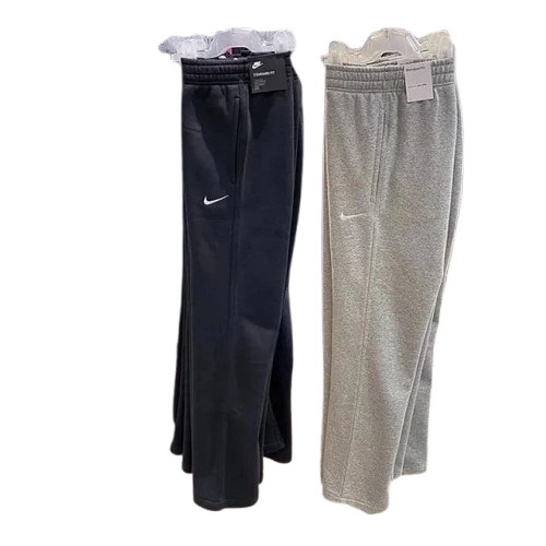 Men’s autumn and winter new casual plus velvet thickened warm knitted classic straight sweatpants 6274