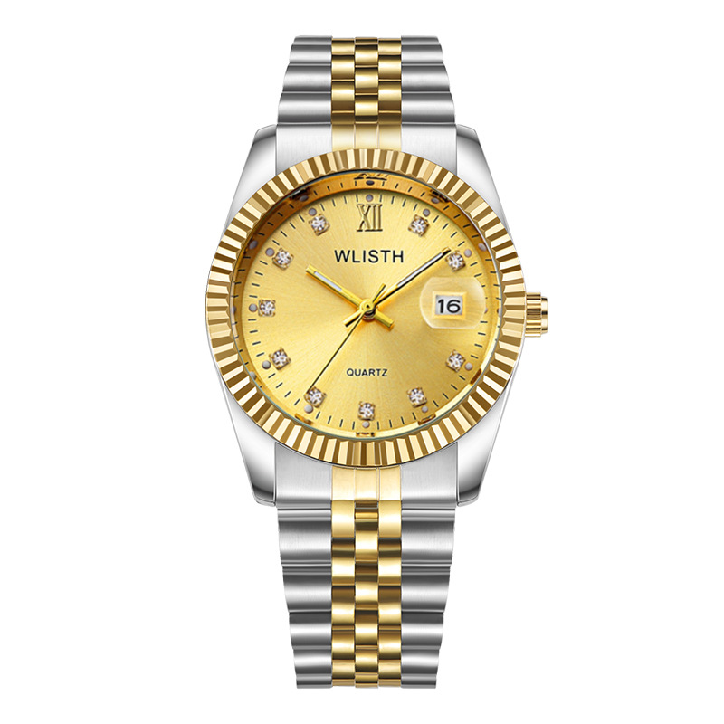 WALIS Couple Watch Women’s Watch Waterproof Room Gold Watch