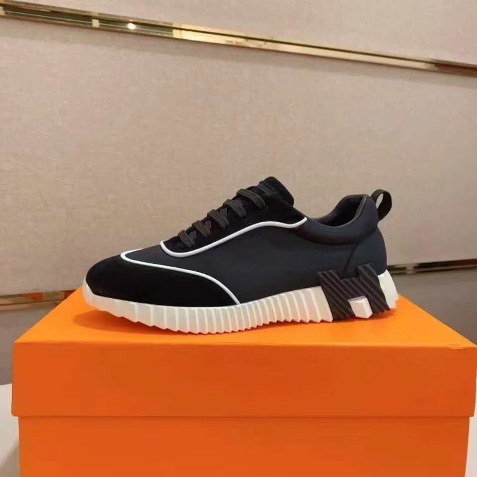 H Family Men’s Leather Versatile Heightening Sneakers Breathable Small White Shoes