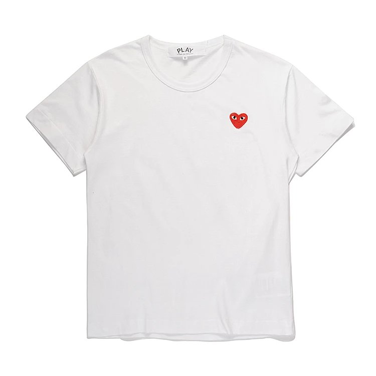 Kawakubo Rei PLAY Japanese CDG Classic Embroidered Love T-shirt