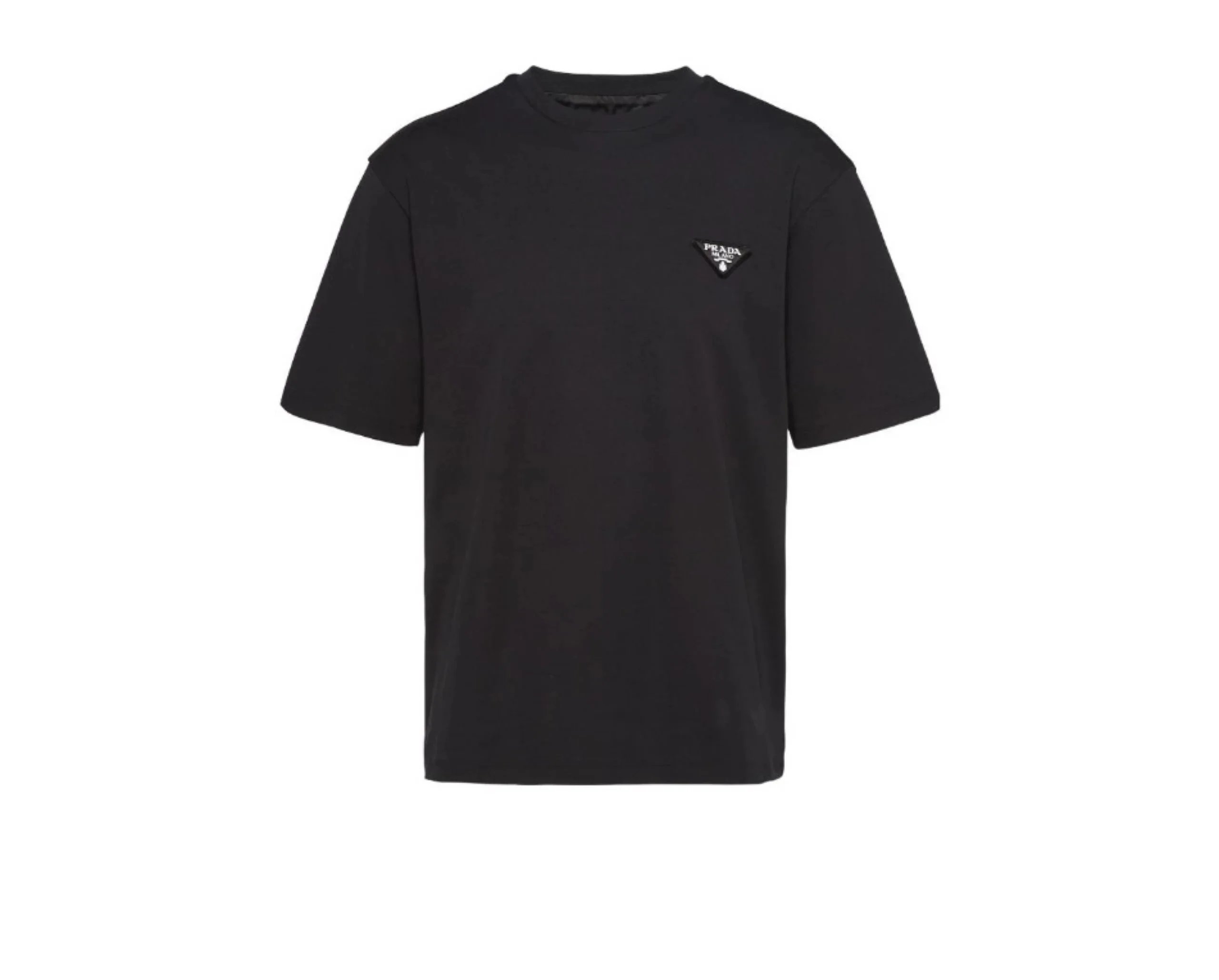 made PRADA Prada solid color logo crewneck short sleeve t-shirt