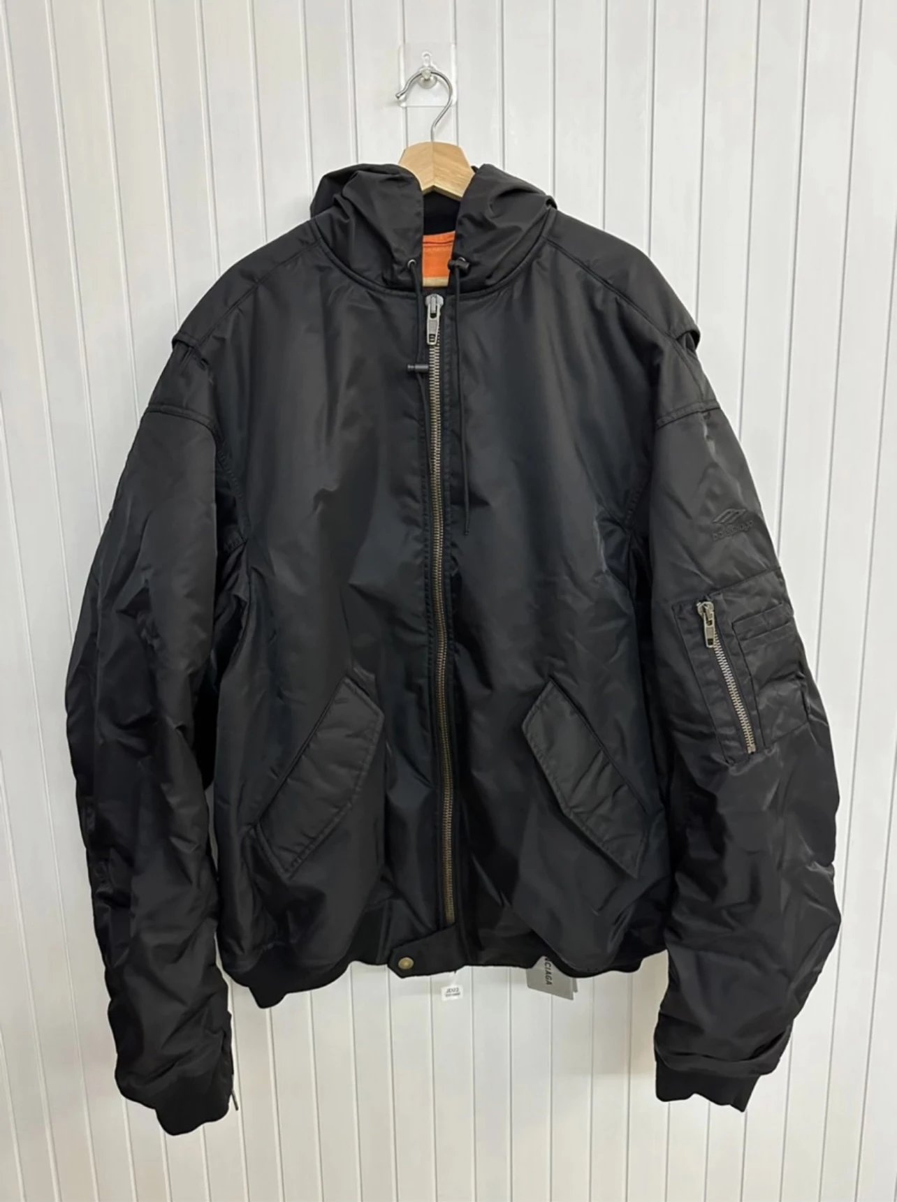 （现货）自主 BAL22fw ma1棉服 廓板尼龙飞行连帽夹克 bomber外套 飞行夹克 尼龙 现货！ 默认自主标