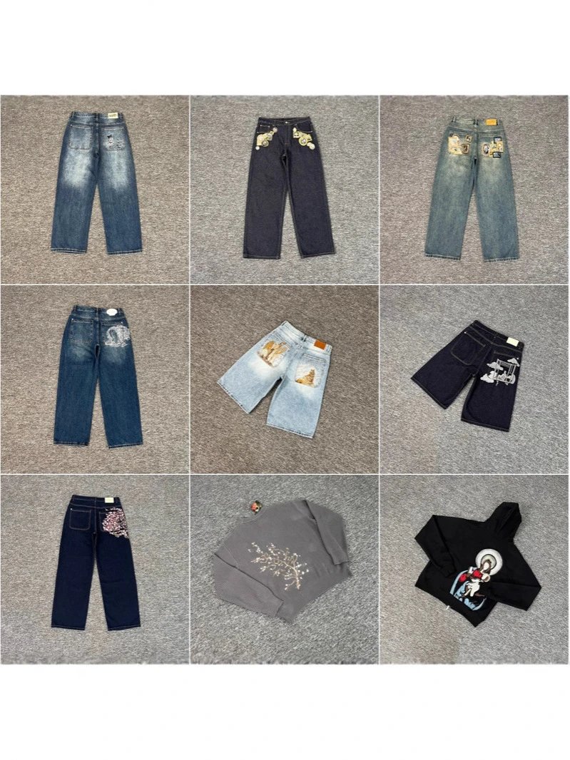 2025 new Derschutze Blossm European and American niche brand embroidery cherry blossom casual high street jeans
