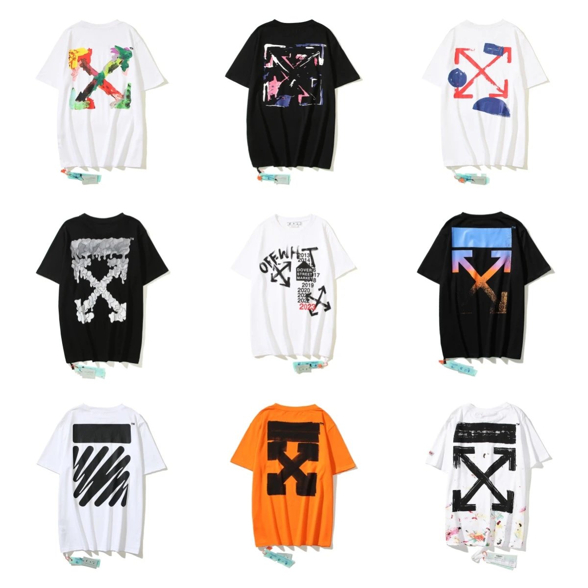 [DX34] 2025 summer new high quality cotton unisex t-shirt printed short sleeve