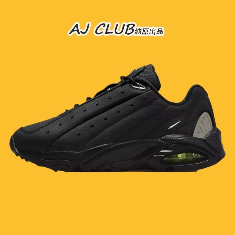 Pure original channel NOCTA x NK Hot Step Air Terra “Triple Black” pure black black samurai retro air cushion sports running shoes for men