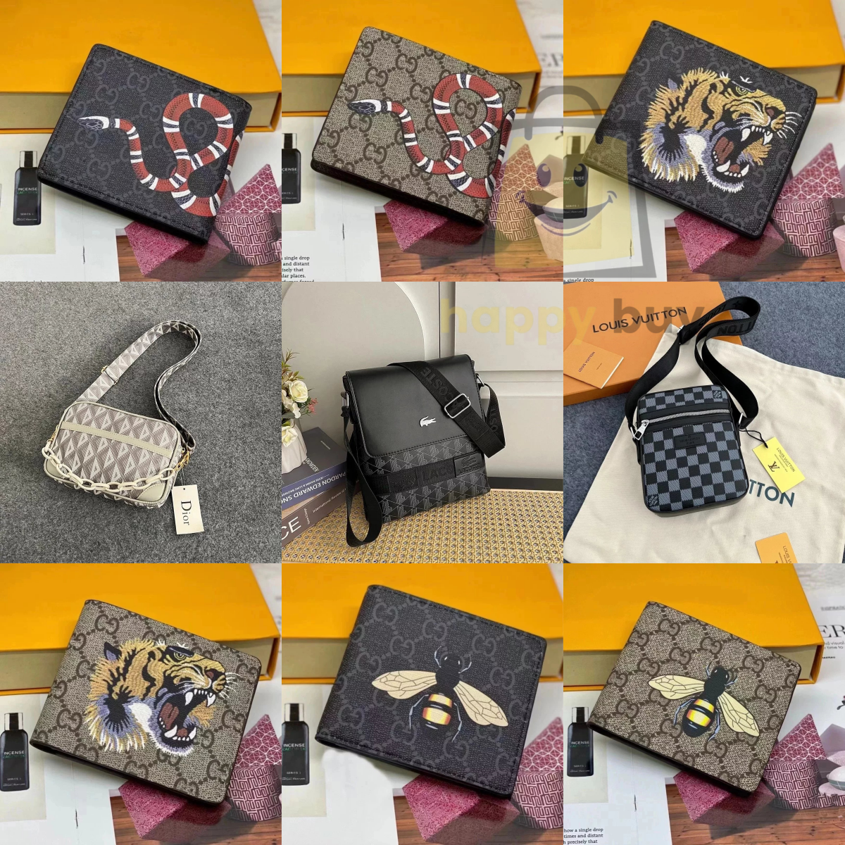 Men’s Honeybee Snakeskin Print Multiple Fashion Versatile Wallet Foldable Wallet Men’s Long Style (15% off)