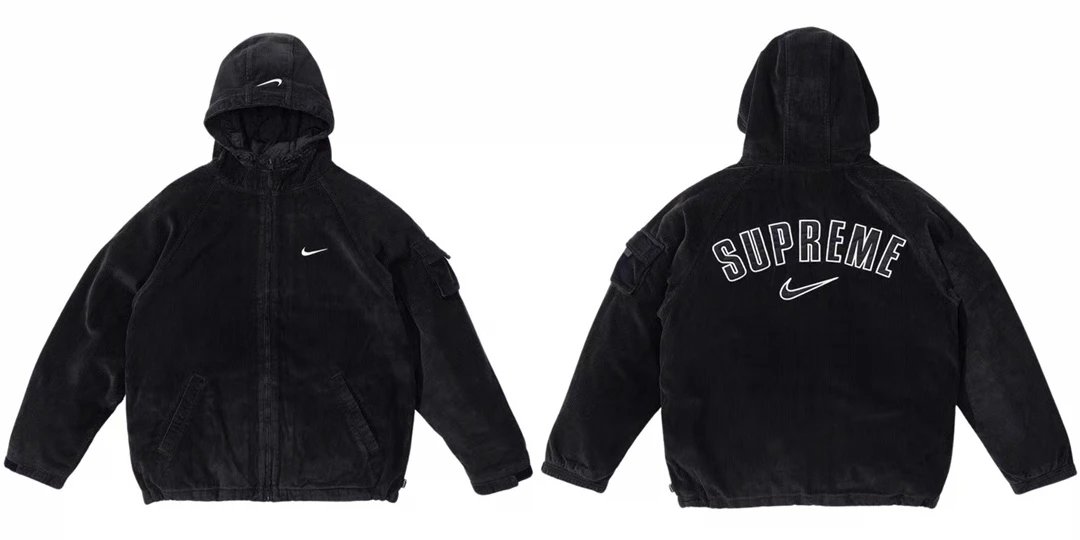 Fashion Ni@ke Arc Corduroy Hooded Jacket