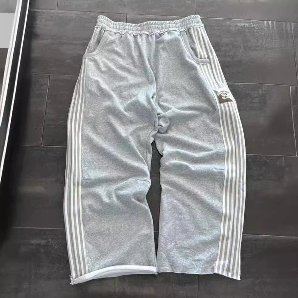 Sweatpants for men and women cotton heavy weight loose wide-leg pants