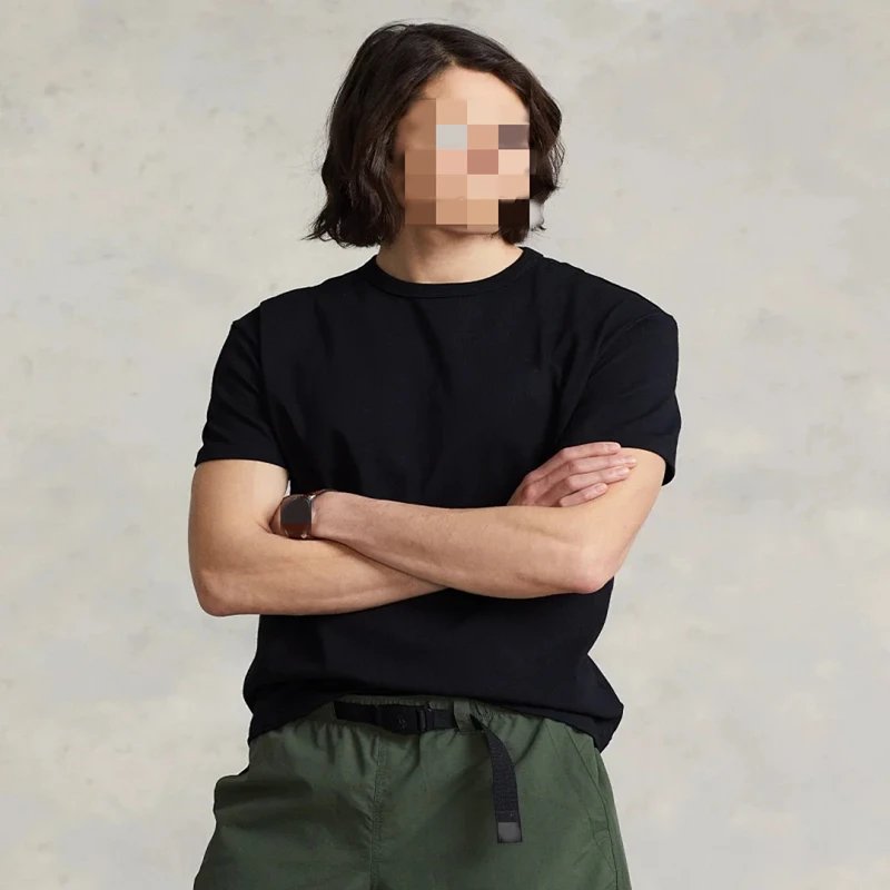 RL round neck short sleeved t-shirt for men and women new launch promotion men’s round neck short sleeve t-shirt A/G