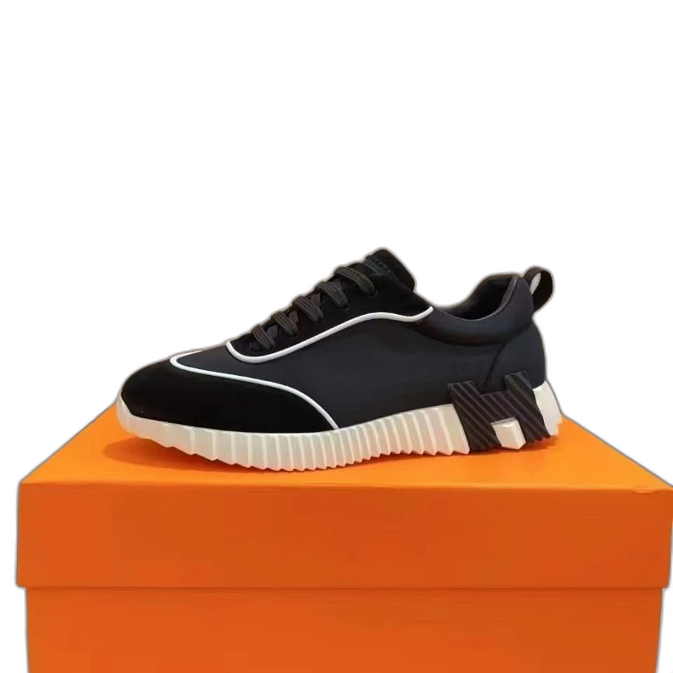 H Family Men’s Leather Versatile Heightening Sneakers Breathable Small White Shoes