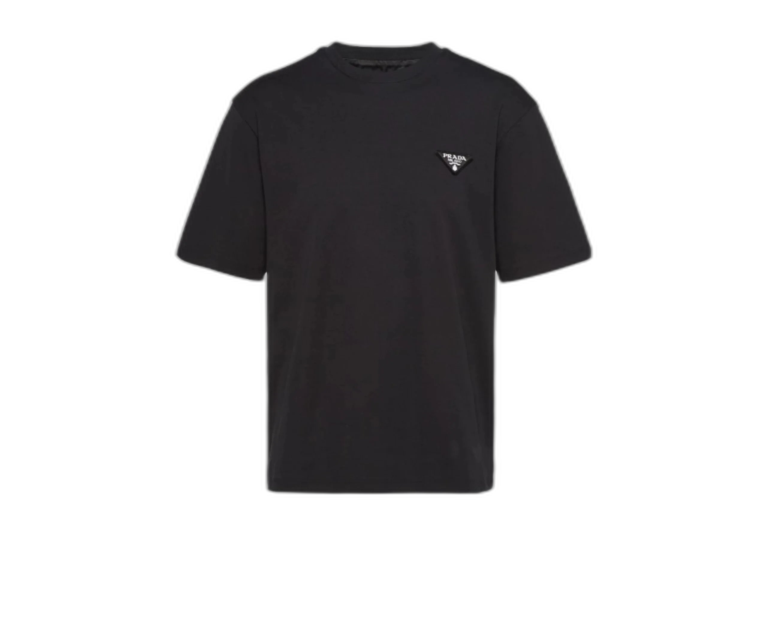 made PRADA Prada solid color logo crewneck short sleeve t-shirt