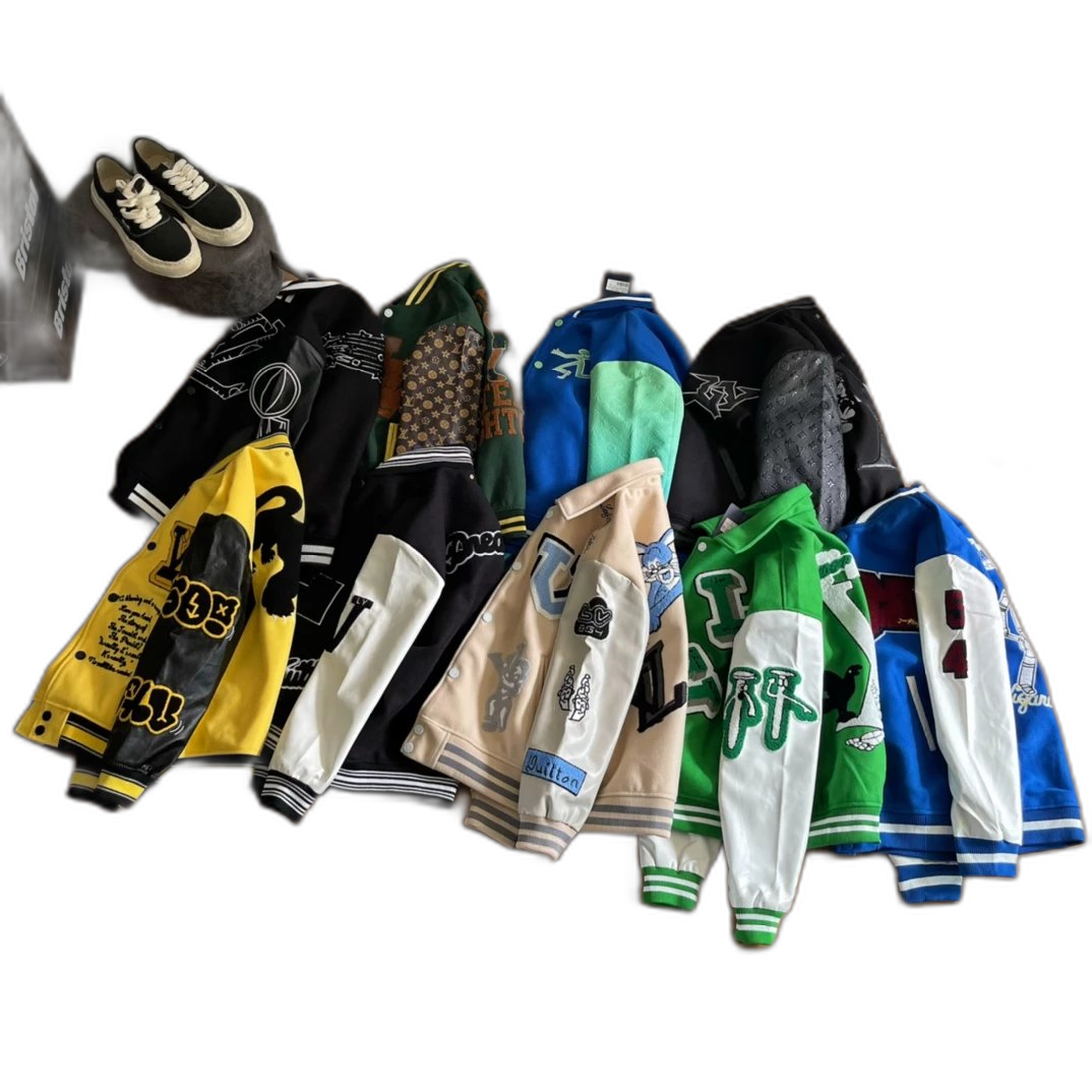FW22 秋冬单品 多色款合集系列 老花 兔八哥 绿野仙踪 字母 拼色 拼接 pu合成皮 皮质 皮袖 毛巾绣花 棒球服 毛呢 棒球夹克外套 ct