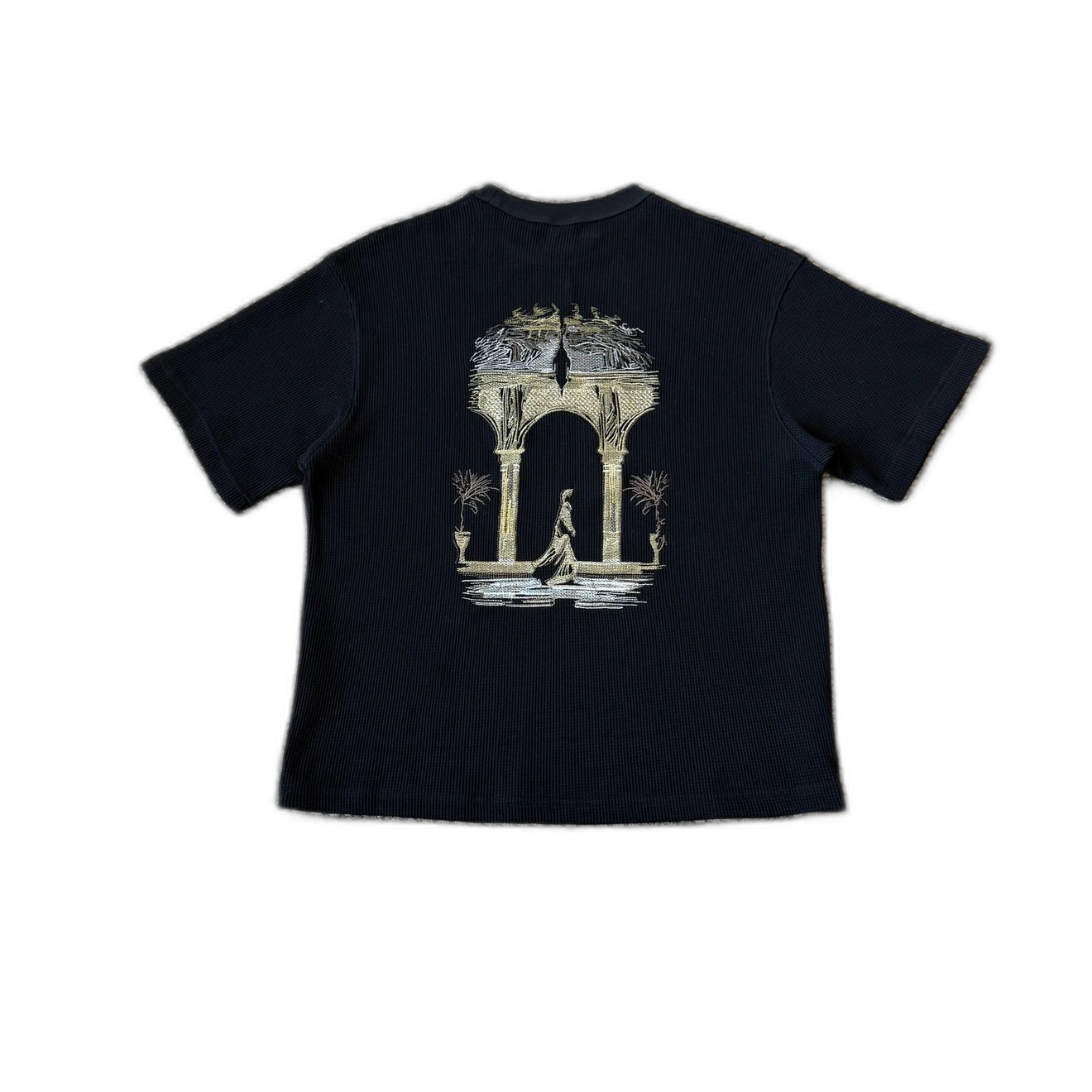 DS waffle black short sleeve