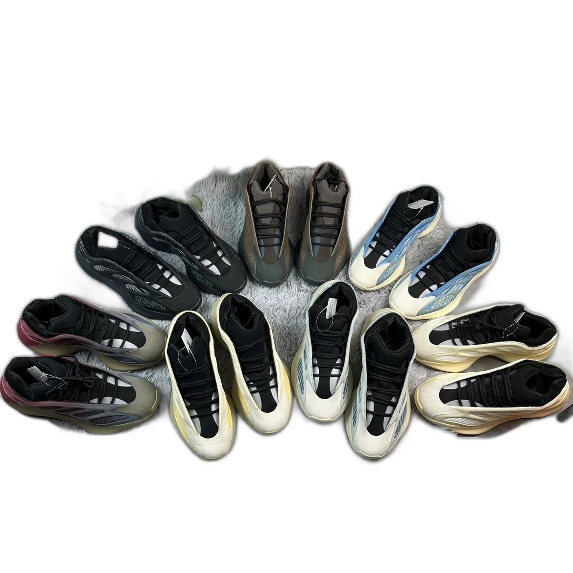 Yeezy 700 Three Generation Collection Fluorescence ➕ Reflective Unisex Running Shoes