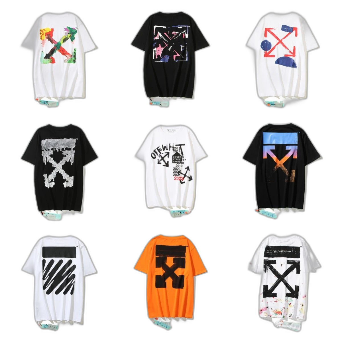 [DX34] 2025 summer new high quality cotton unisex t-shirt printed short sleeve