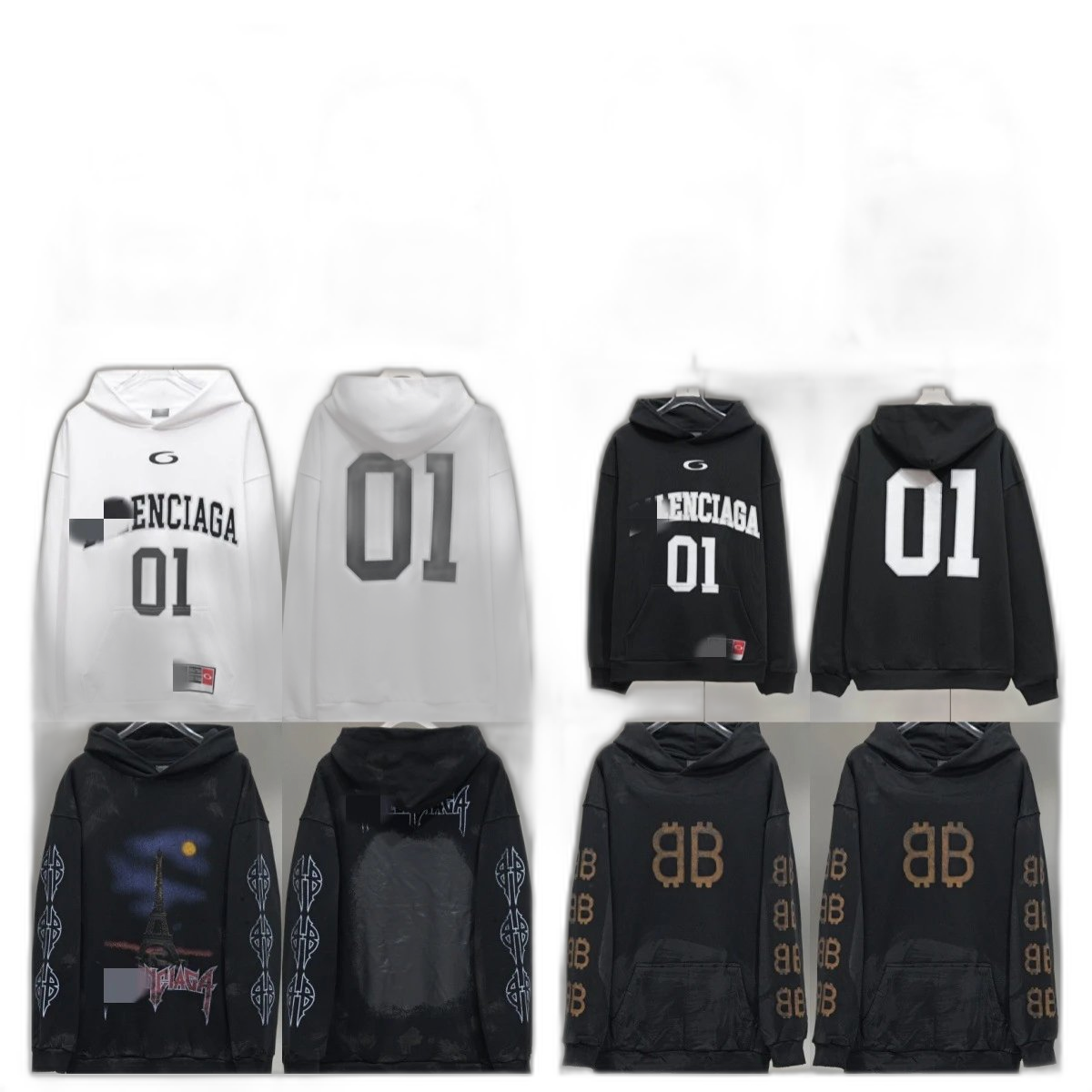 25ss high quality trendy brand American autumn and winter new Eiffel Tower men’s and women’s same hoodie and hat discovered in batches