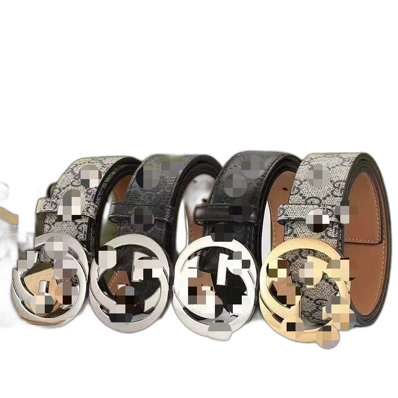 New Korean belt, men’s double G smooth buckle, leather belt, letter, fashion trend, versatile pants belt, factory direct sales