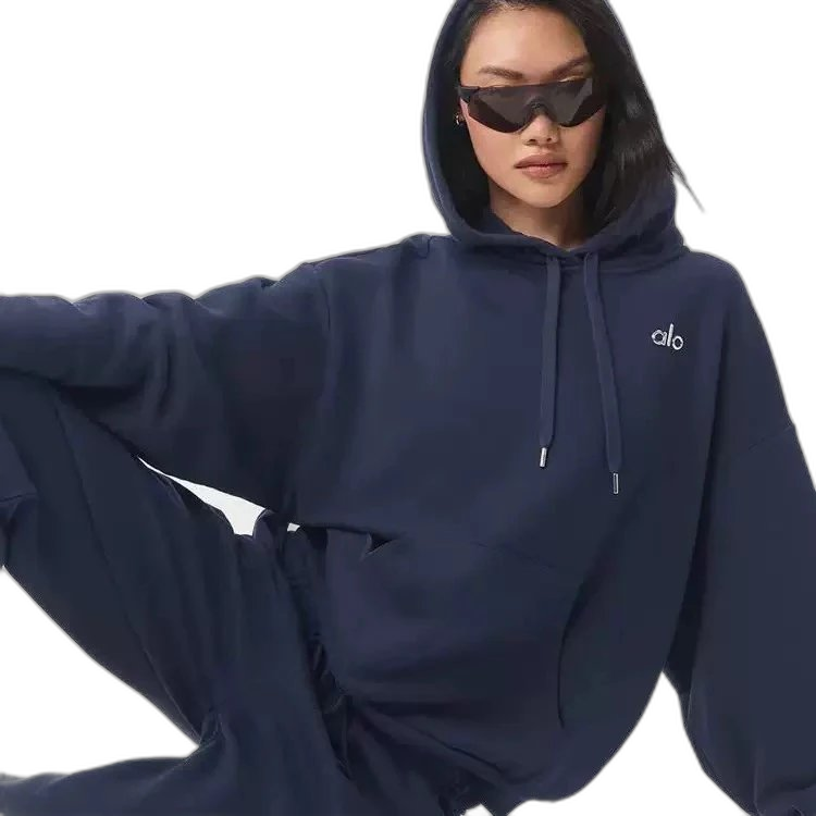 alo same style sweater yoga sports hoodie women’s long sleeve running fitness loose casual top jacket yoga sweatshirt