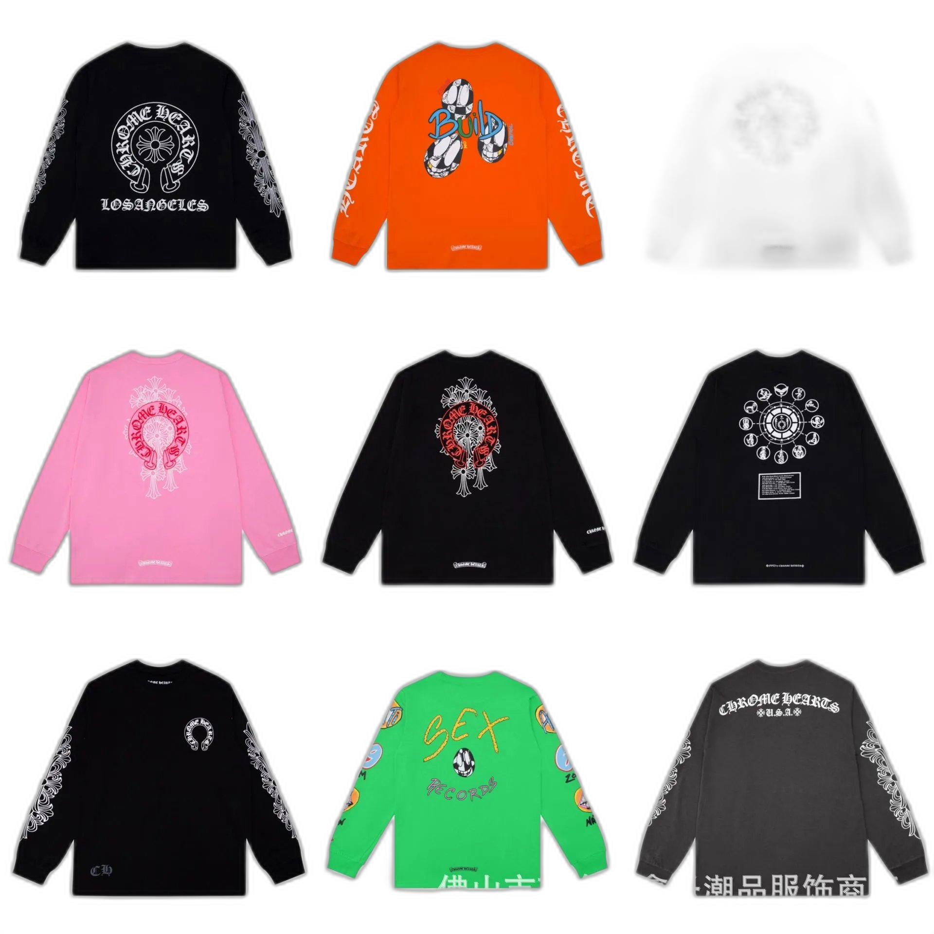 Flyerbuy long sleeve t-shirt, round neck, cotton, versatile for men and women