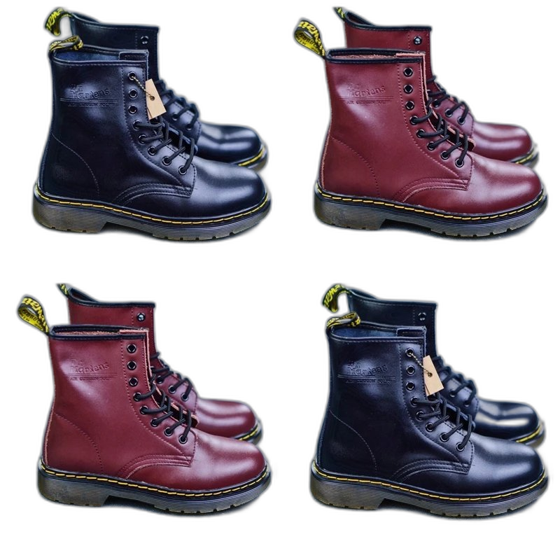 One size larger Dr. Martens Dr. Martin high-top leather shoes, leather boots, 1460 series, 8-hole zipper
