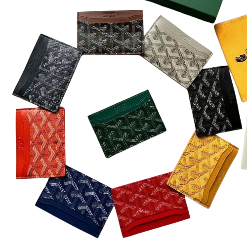 [DX57] card holder, stylish, new and convenient card book, business card case, unisex, horizontal style, French (yellow canvas distributed randomly)