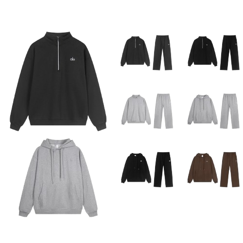 alo hoodie loose terry hooded jacket
