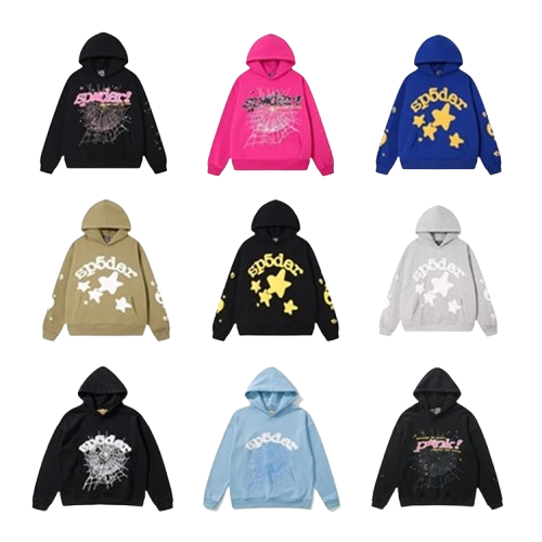Beautiful Chao Unisex 555555 Cobweb Foam Print Hip Hop Loose Fleece Hooded Sweatshirt Set