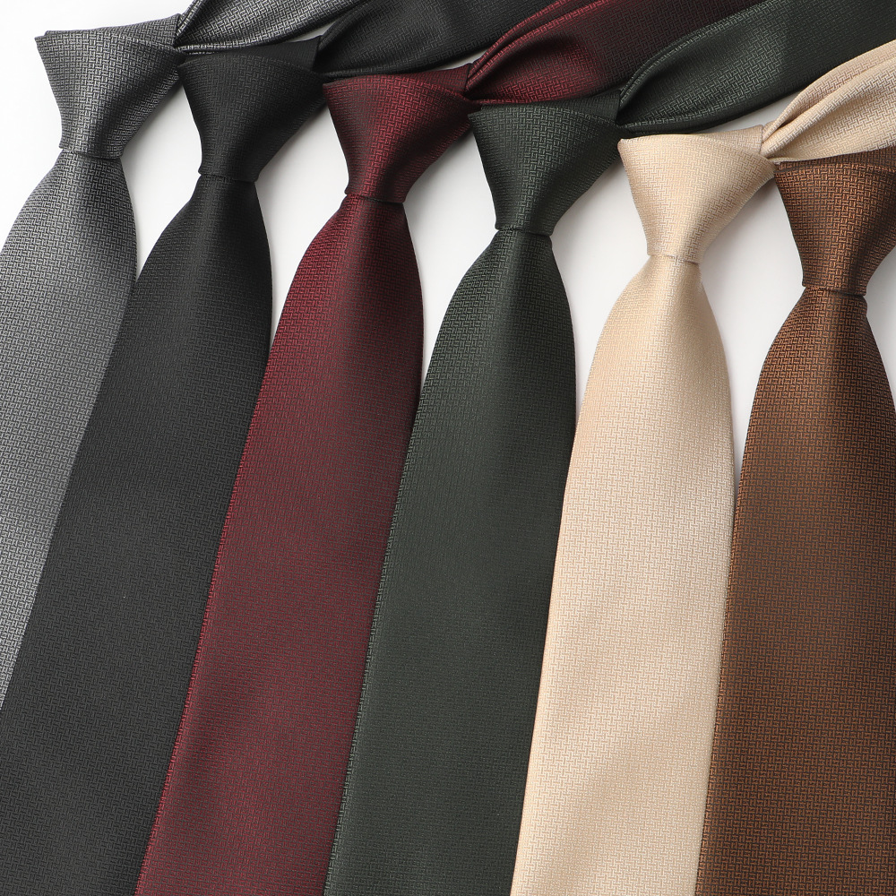 Cross-Border Men’s Tie, Polyester Jacquard Hand-Tied Tie