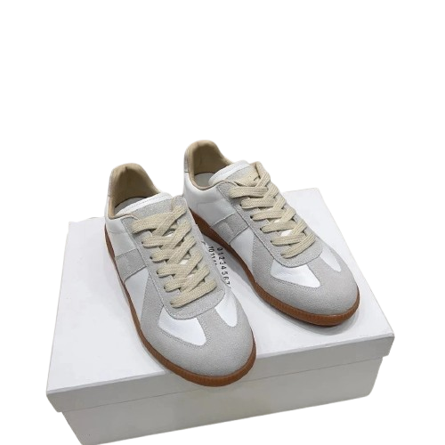retro German training shoes men’s and women’s small white shoes leather soft leather couple Forgham training sneakers