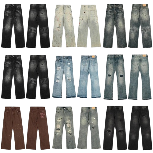 ENFANTS RICHES DEPRIMES ERD 2nd Generation Jeans American High Street Wash Distressed Heavy