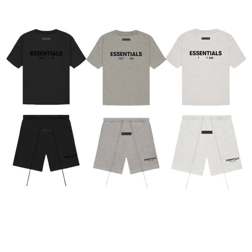 FOG double line essentials short sleeve high street American loose couple trendy brand cotton t-shirt for men and women wholesale