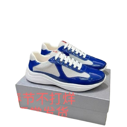 Instant delivery of foreign trade Americas cup P home bright leather mesh breathable casual fashion sports patent leather men’s shoes
