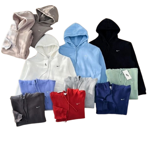 [Good Item] N1ke Classic Basic Small Hook Embroidered Solid Color Hoodie Long Sleeve Fleece Sweatshirt Couple Style For Men and Women
