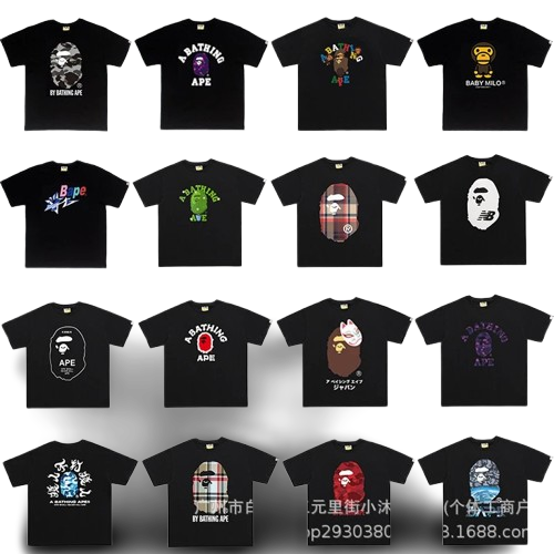 printed American letter street casual t-shirt for men and women