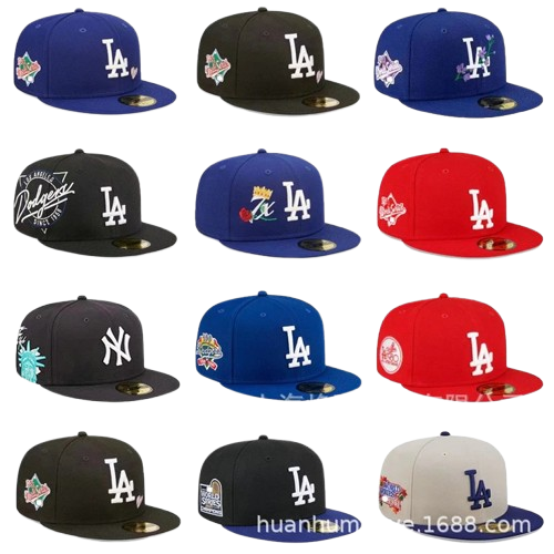Foreign trade new size hat MLB closed cap men’s and women’s hip hop embroidery baseball cap outdoor sunscreen sun hat