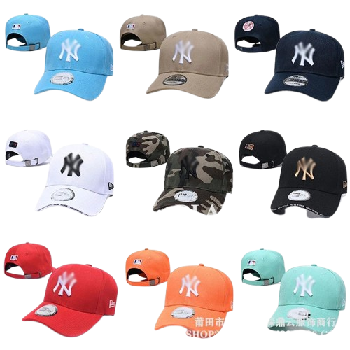 Foreign trade NY cap men’s and women’s big standard hardtop MLB letter embroidery all-match sports Korean baseball hat trendy brand