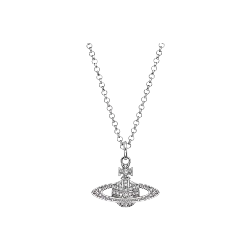 High version of the Western Empress Dowager, diamond-studded flat Saturn necklace, female, Vivienne, classic planet, Saturn chain, clavicle chain