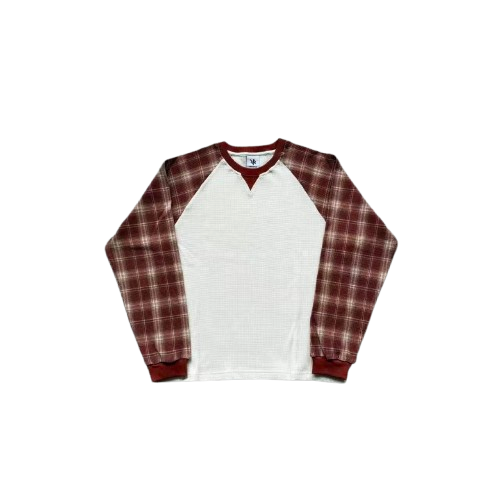 Wia Roco Burgundy Plaid Long Sleeves