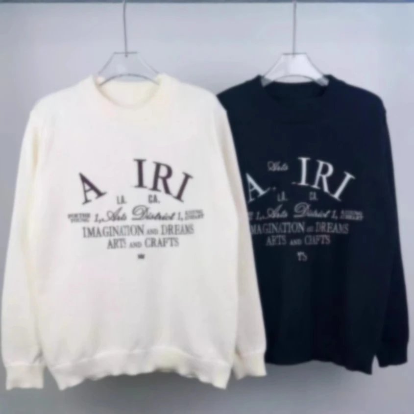 ripped loose fit hooded crewneck sweater