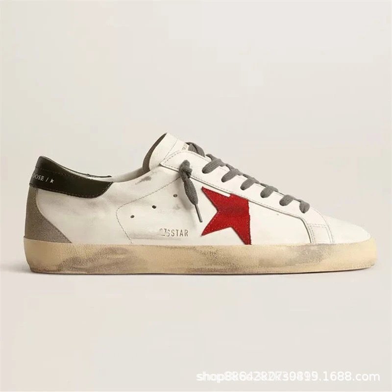 Korean old star small dirty shoes women 2024 new all-match influencer sneakers with raised interior, dirty and dirty cowhide white shoes