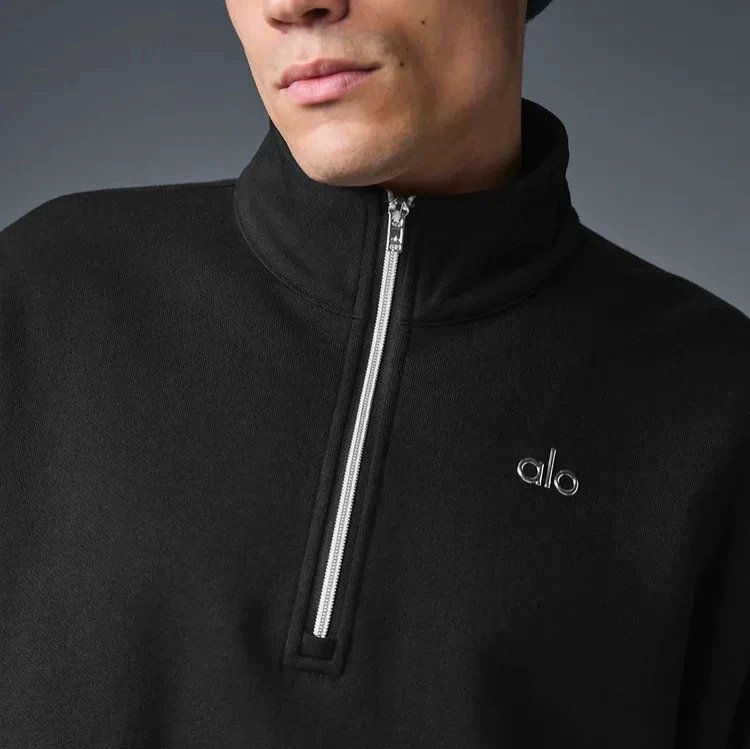 Cross-border alo sweater unisex autumn and winter yoga loose jacket stand-up collar slimming jacket fitness sports top