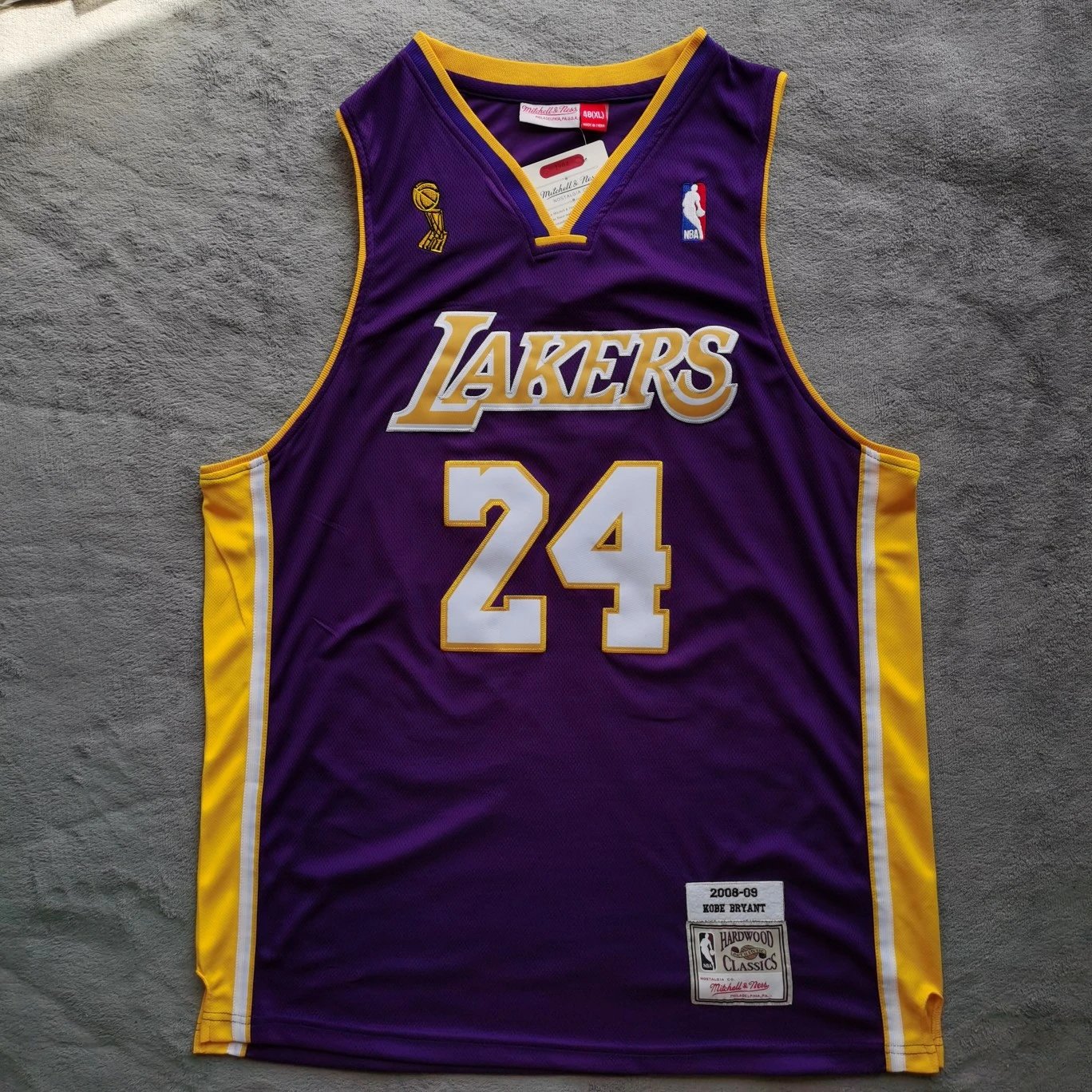 Lakers No. 24 Kobe Champion Purple Jersey NBA Retro Embroidered Quick-drying Jersey