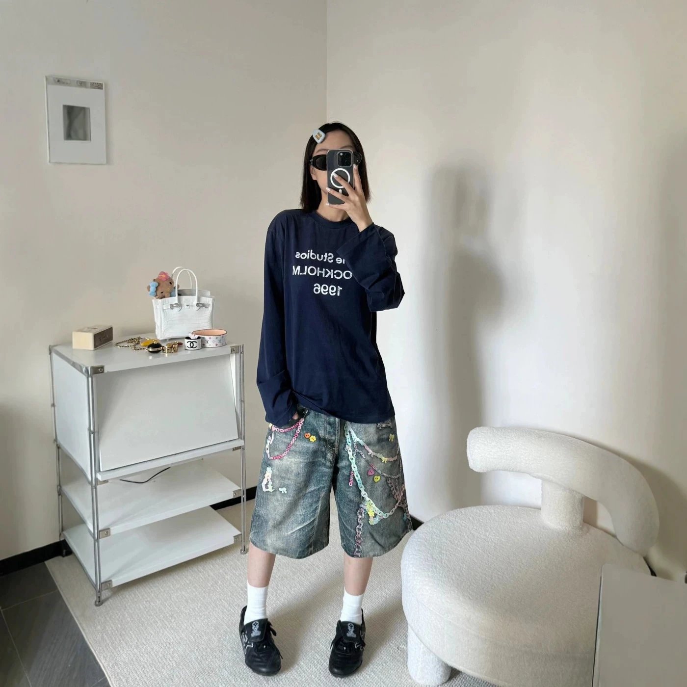 2026 early spring new AC letter 1996 digital printing long-sleeved T-shirt loose fit for men and women