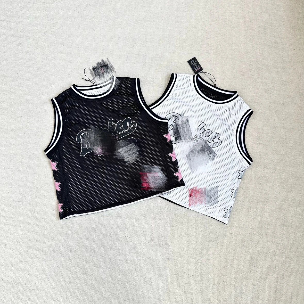 Z-BP black and white reversible soccer vest t-shirt