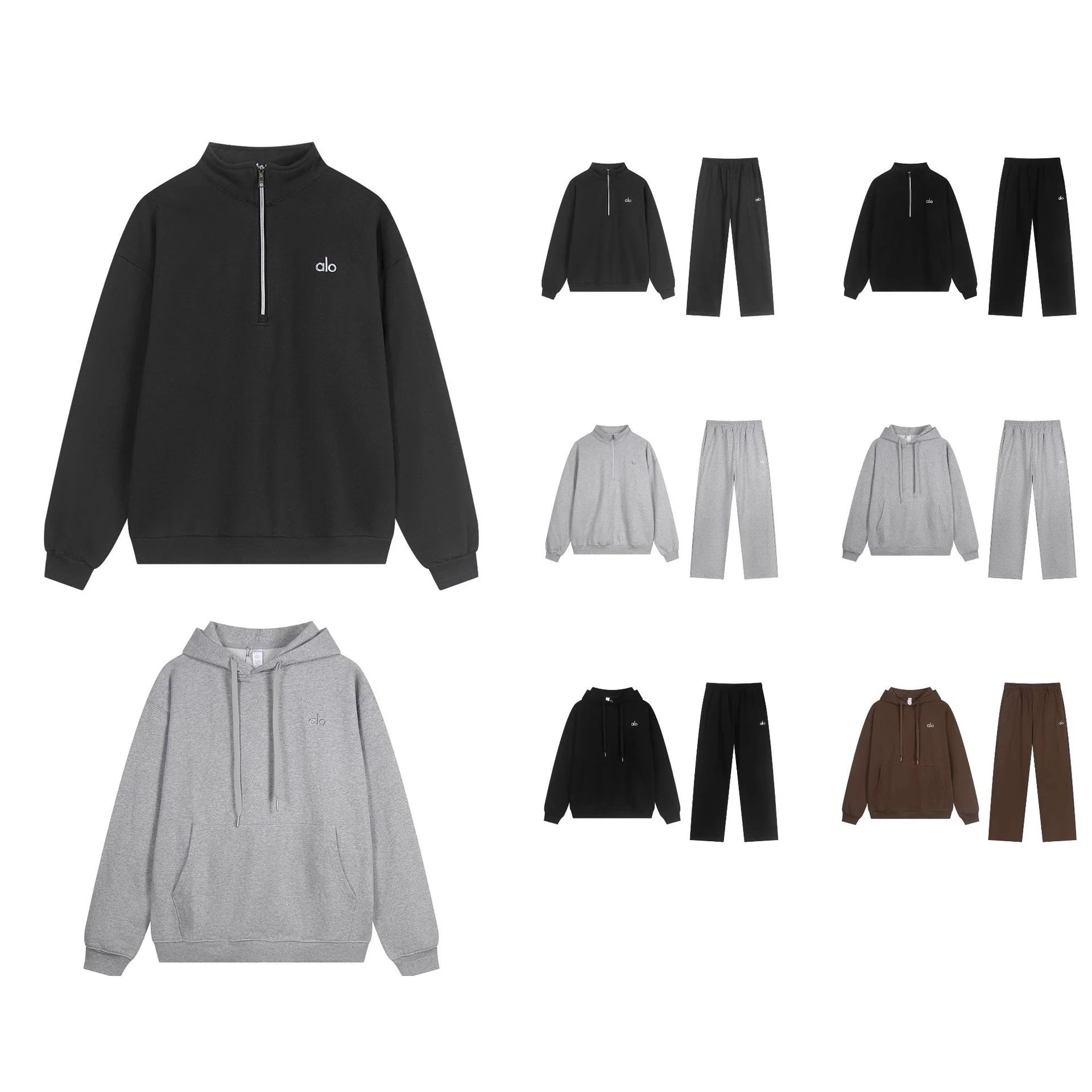 alo hoodie loose terry hooded jacket