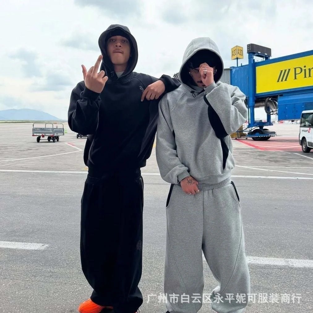 European and American trendy brand Me baggy asual pants tracksuit loose sweatshirt sports sweatpants long pants