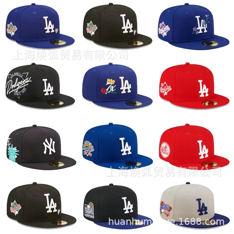 Foreign trade new size hat MLB closed cap men’s and women’s hip hop embroidery baseball cap outdoor sunscreen sun hat