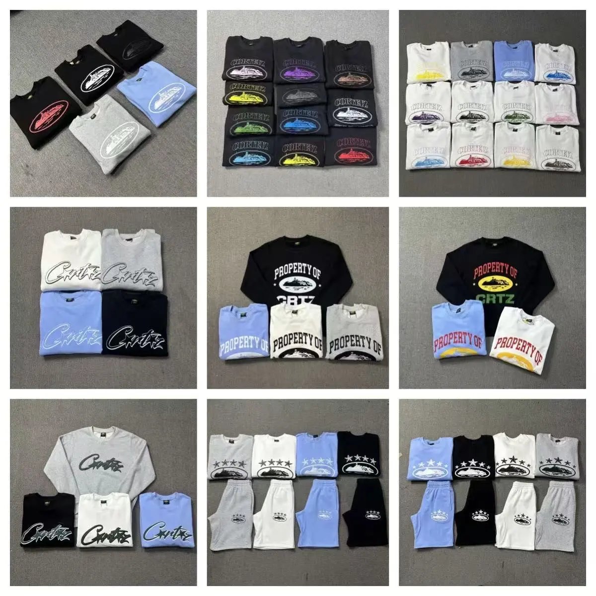 Round Neck Sweatshirt Street Hip Hop Skateboarding Sports Casual Long Sleeve Sweatshirt Collection-CY
