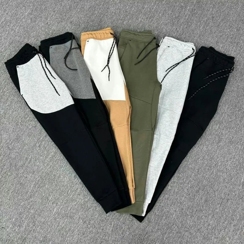 CU4 men’s knitted color matching laminated pocket breathable new casual leg pants running training sports pants 496
